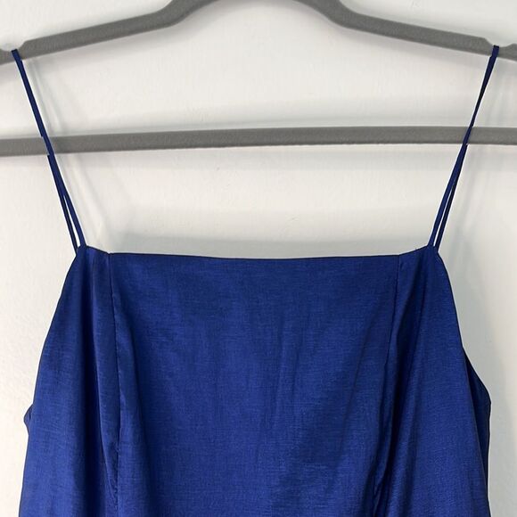 NWT Bardot Geri Taffeta Ruffle Mini Dress in Cobalt Blue 6/8 - Picture 4 of 12